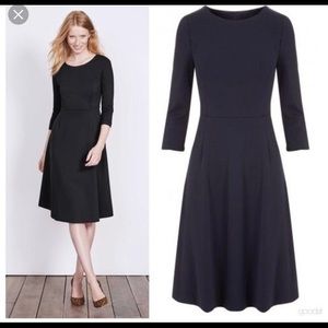 Boden Irene Ponte Dress Black